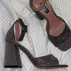 TOPSHOP Sparkly Block Heels